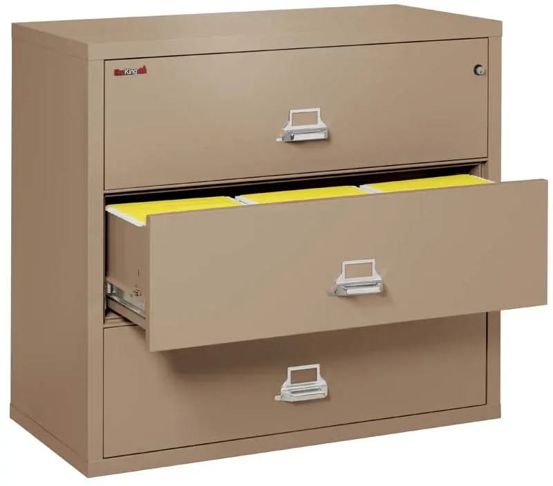 FireKing 3-Drawer Fire and Water Resistant Lateral File 44-Inch 3-4422-C