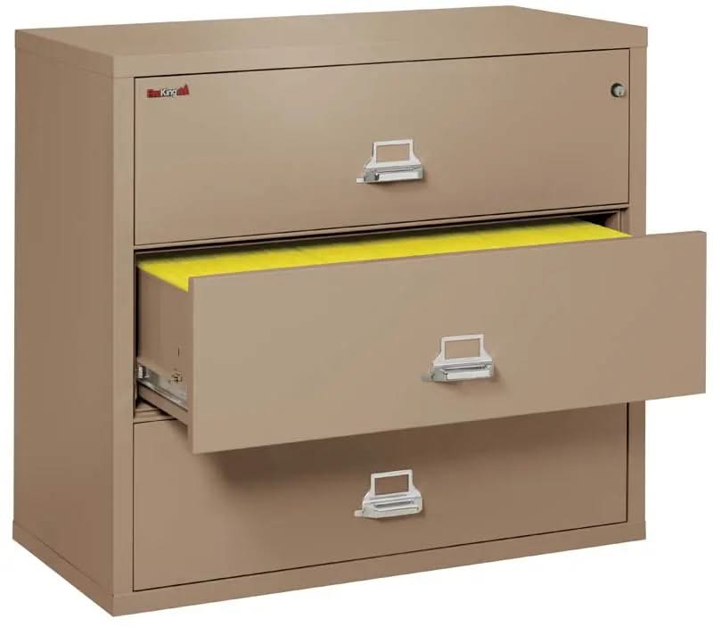 FireKing 3-Drawer Fire and Water Resistant Lateral File 44-Inch 3-4422-C