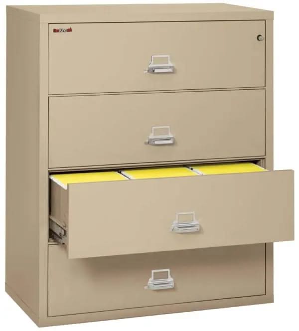 FireKing 4-Drawer Fire and Water Resistant Lateral File 44-Inch 4-4422-C