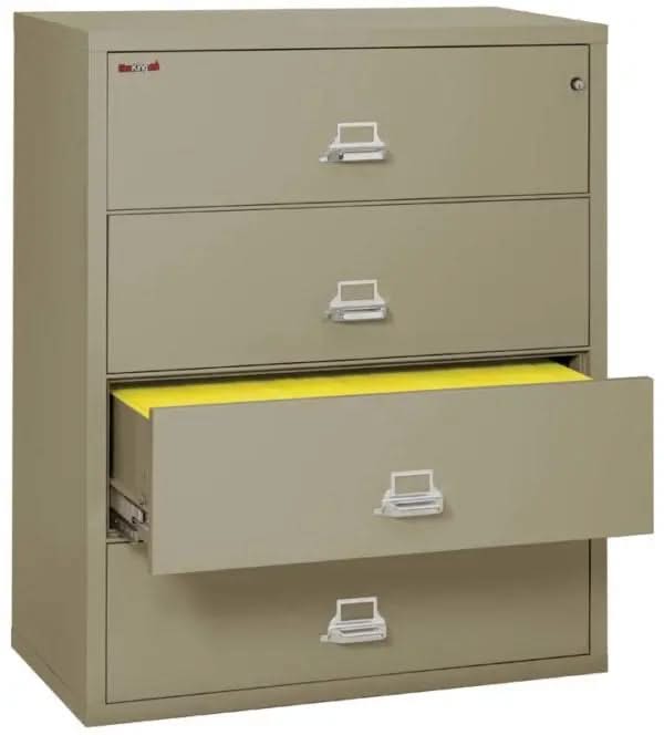 FireKing 4-Drawer Fire and Water Resistant Lateral File 44-Inch 4-4422-C