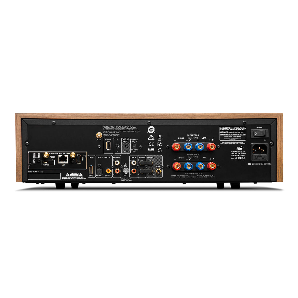 NAD C 3050 rear with MDC2 slot